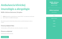 Ambulancia klinickej imunológie a alergológie | MUDr. Adriana Kolcunová, Stropkov